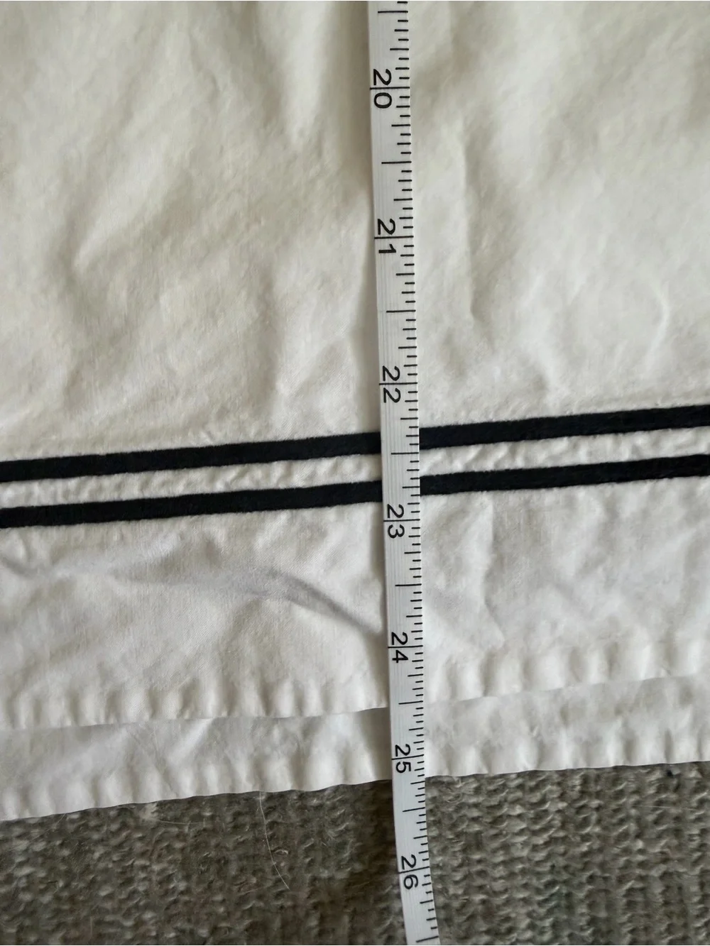 Frette Classic Sham in White with Black Border (set of 2)